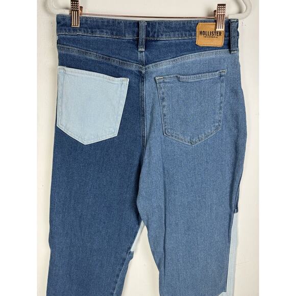 Hollister Patchwork Streetwear Hipster Relaxed Fit Ultra High Rise Mom Jeans - Picture 6 of 10